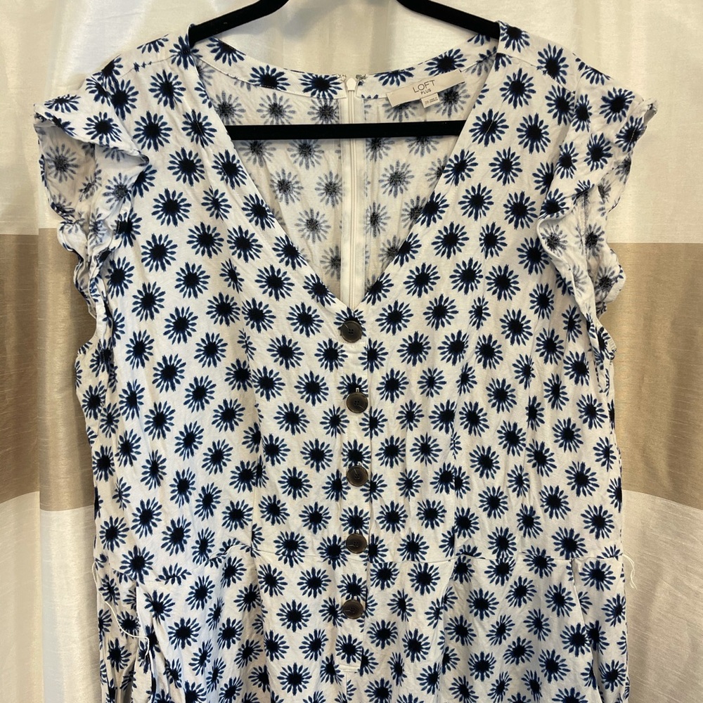 LOFT plus shorts romper